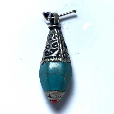 Metal Pendant With Imitation Stone
