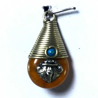 Metal Pendant With Imitation Stone