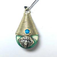 Metal Pendant With Imitation Stone