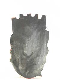 Wooden Painted Half Face Ganesh Mask, Poplar Wood