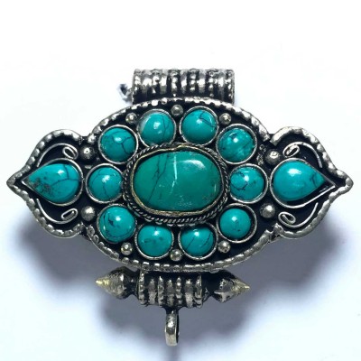 Metal Double Side Pendant With [stone Setting]