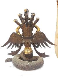 Tibetan Statue Of Naga Kanya [full Fire Gold Plated], Antique Finishing