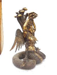 Tibetan Statue Of Naga Kanya [full Fire Gold Plated], Antique Finishing