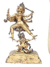 Tibetan Statue Of Siddhi Lakshmi [full Fire Gold Plated], Antique Finishing