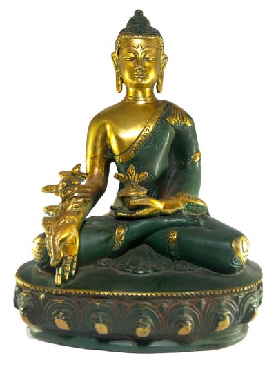 Statue Of Medicine Buddha With Antique Finishing