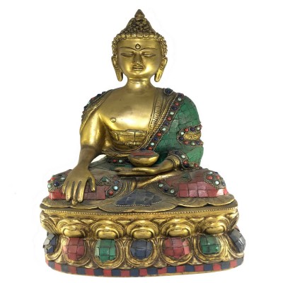 Statue Of Shakyamuni Buddha With [stone Setting]