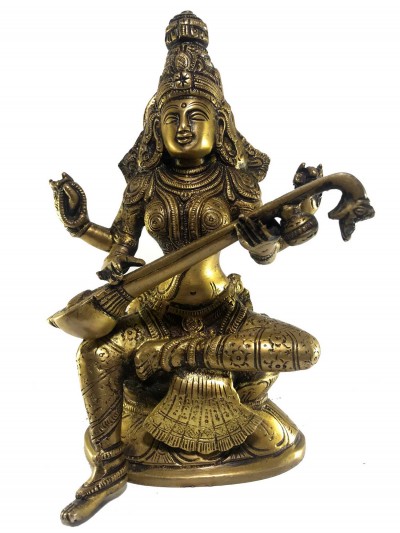 Statue Of Saraswati, [glossy Finishing]