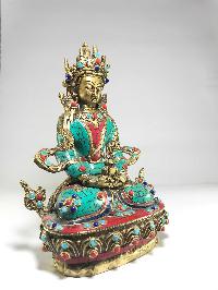 Statue Of Amitayus, With [stone Setting]
