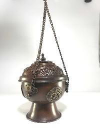 Tibetan Copper Incense Burner, [antique Finishing], [hanging & Swinging]