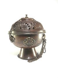 Tibetan Copper Incense Burner, [antique Finishing], [hanging & Swinging]