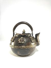 Tibetantea And Water Offering Vessel, With Ashta Mangal, [antique Finishing]