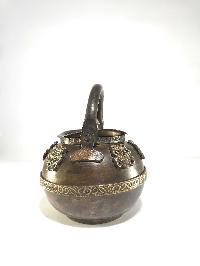 Tibetantea And Water Offering Vessel, With Ashta Mangal, [antique Finishing]
