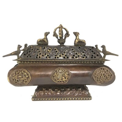 Tibetan Incense Burner, [antique Finishing], [makal, Maka, Incense Burner]