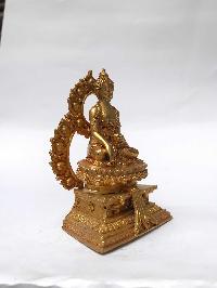 Statue Of Shakyamuni Buddha, On Throne [full Gold Plated]