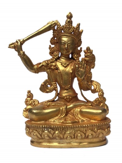 Statue Of Manjushri, [full Gold Plated]