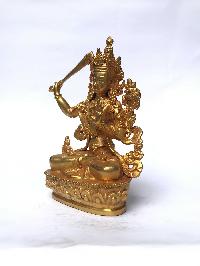 Statue Of Manjushri, [full Gold Plated]