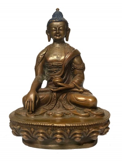 Tibetan Statue Of Shakyamuni Buddha, [chocolate Oxidized]