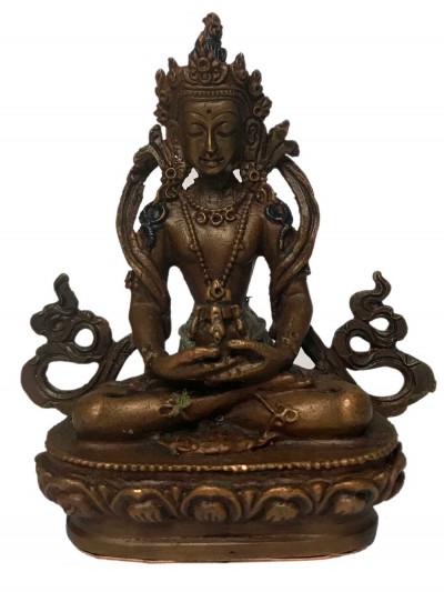 Tibetan Statue Of Amitayus, Aparimita, [chocolate Oxidized], Chepame