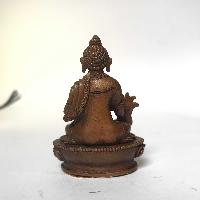 Tiny Tibetan Statue Of Medicine Buddha, [chocolate Oxidized]