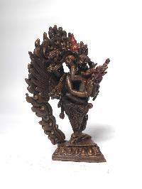 Tibetan Statue Of Vajrakilaya - Dorje Phurba - Heruka, [chocolate Oxidized]