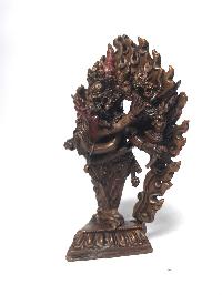 Tibetan Statue Of Vajrakilaya - Dorje Phurba - Heruka, [chocolate Oxidized]