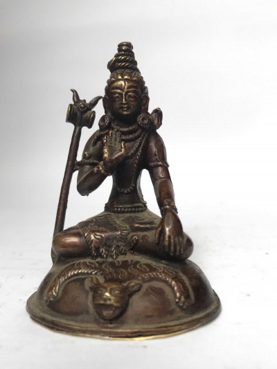 Tibetan Statue Of Shiva, [chocolate Oxidized]