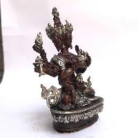 Tibetan Statue Of Ushnisha Vijaya,. Namgyalma, [silver Plated Oxidized]