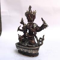 Tibetan Statue Of Ushnisha Vijaya,. Namgyalma, [silver Plated Oxidized]