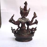 Tibetan Statue Of Ushnisha Vijaya,. Namgyalma, [silver Plated Oxidized]