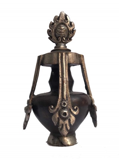 Tibetan Bumpa, [silver Plated Oxidized]