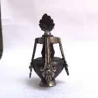 Tibetan Bumpa, [silver Plated Oxidized]