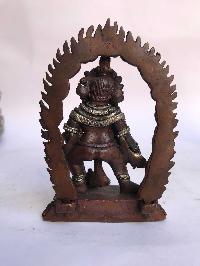 Tibetan Statue Of Black Jambhala, [silver Plated Oxidized]