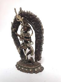 Tibetan Statue Of Vajravarahi - Dorje Phagmo Yogini, [silver Plated Oxidized]