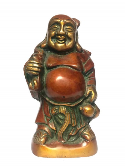 Statue Of Laughing Buddha, [red Oxidized]