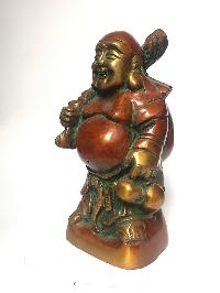 Statue Of Laughing Buddha, [red Oxidized]