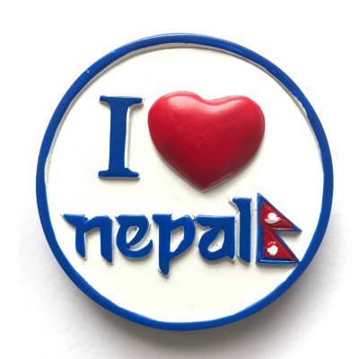 [i Love Nepal]: Fridge Magnets 3d Embossed