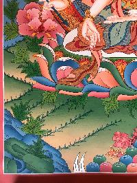 Tibetan Thangka Of Ushnishavijaya - Namgyalma,traditional Color, [using Real Gold]
