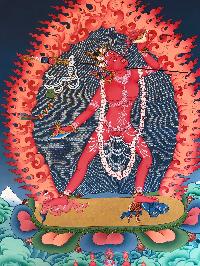 Tibetan Thangka Of Vajrayogini,traditional Color, [using Real Gold]