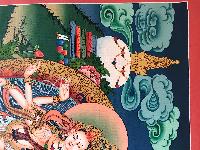 Tibetan Thangka Of Standing Vasudhara,traditional Color, [using Real Gold]