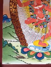 Tibetan Thangka Of Vajravarahi - Dorje Phagmo Yogini,traditional Color, [using Real Gold]