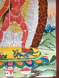 Tibetan Thangka Of Vajrayogini,traditional Color, [using Real Gold]