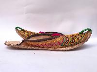 Nepali Handmade Aladdin Sandals, With Leather And Bead Design