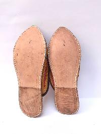 Nepali Handmade Aladdin Sandals, With Leather And Bead Design