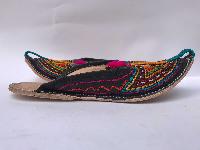 Nepali Handmade Aladdin Sandals, With Leather And Bead Design