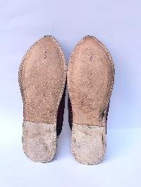 Nepali Handmade Aladdin Sandals, With Leather And Bead Design