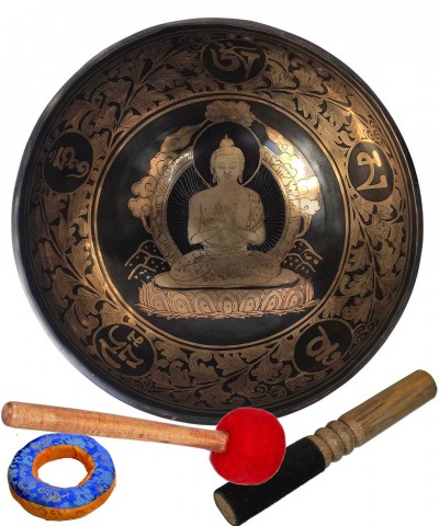 Hand Beaten Singing Bowls, [vairocana Buddha Carved], [good Quality], [select Accessories]