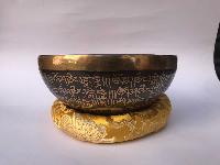 Hand Beaten Singing Bowls, [vairocana Buddha Carved], [good Quality], [select Accessories]