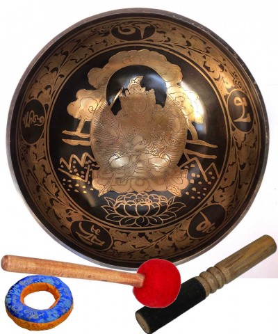 Hand Beaten Singing Bowls, [saraswati Carved], [good Quality], [select Accessories]
