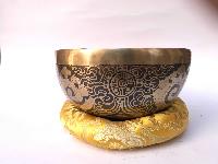 Hand Beaten Singing Bowls, [saraswati Carved], [good Quality], [select Accessories]