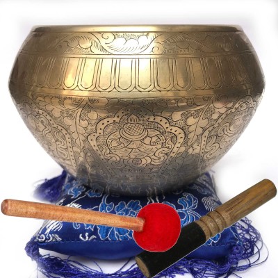 Gulpa Singing Bowl With Ashta Manga [fine Carving]